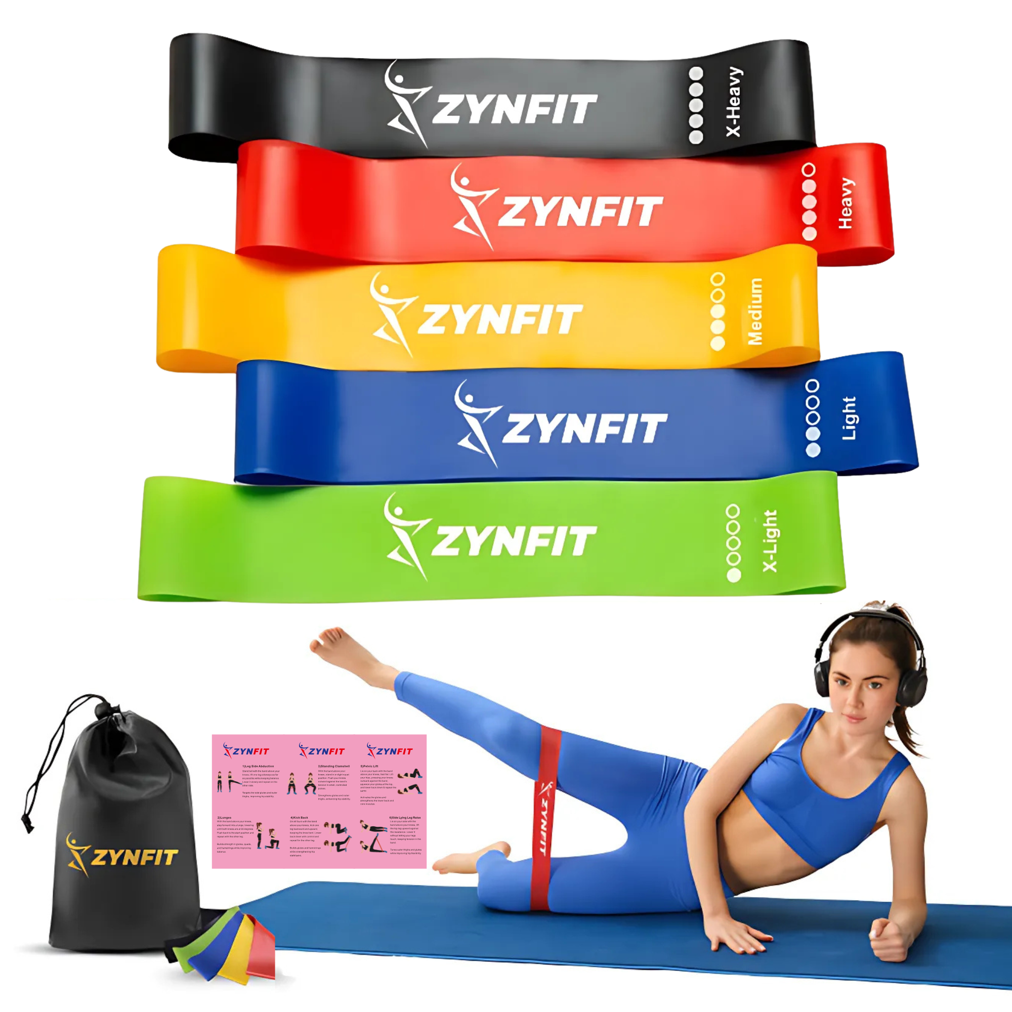 ZYNFIT Mini Loop Resistance Bands for working out