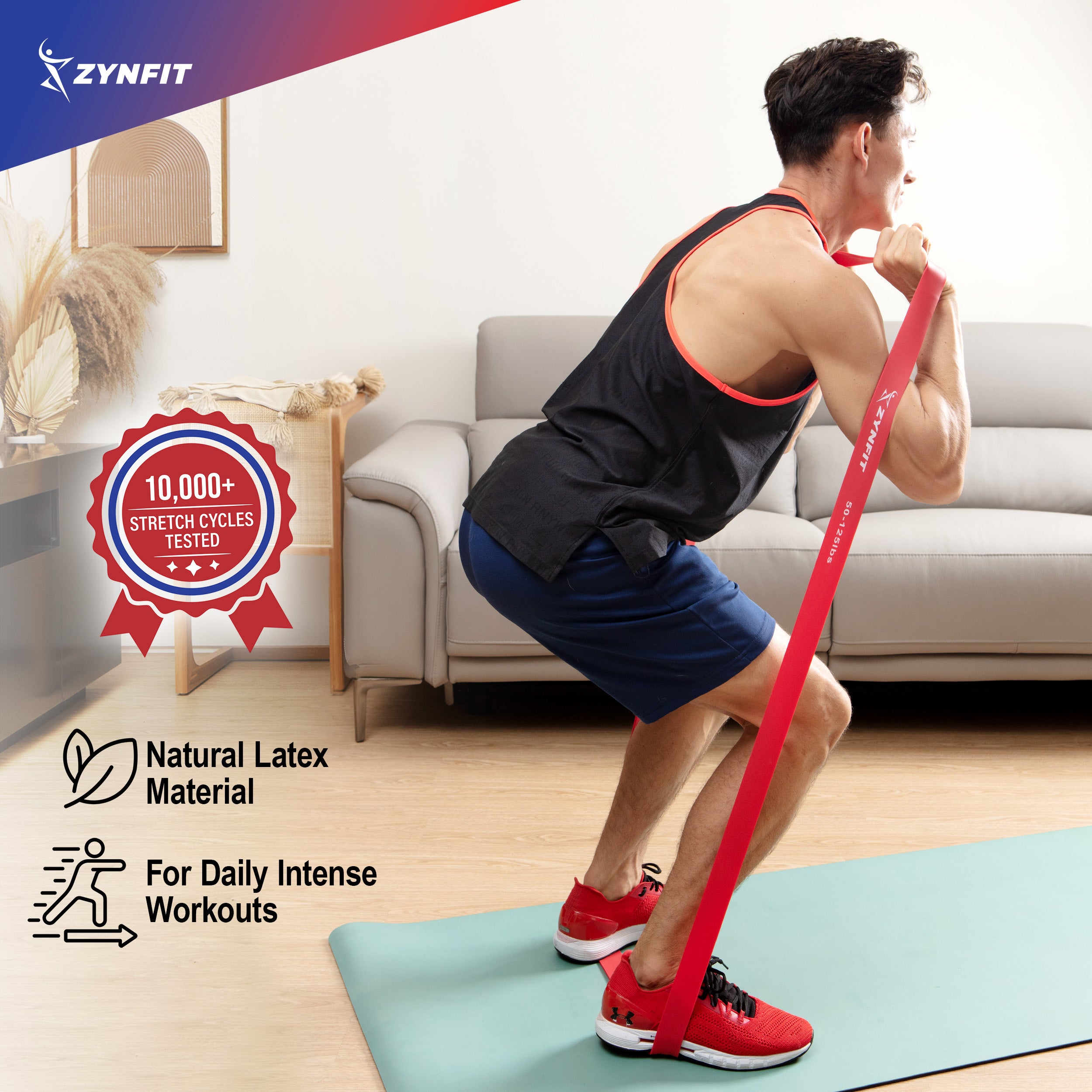 ZYNFIT Pull up Resistance Bands with Door Anchor